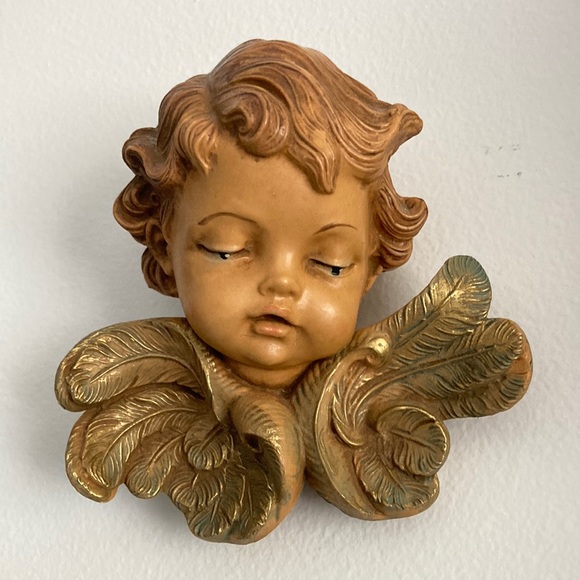 Vintage 1967 Depose antique Fontanini angel cherub putti baby head figurine - Picture 2 of 6